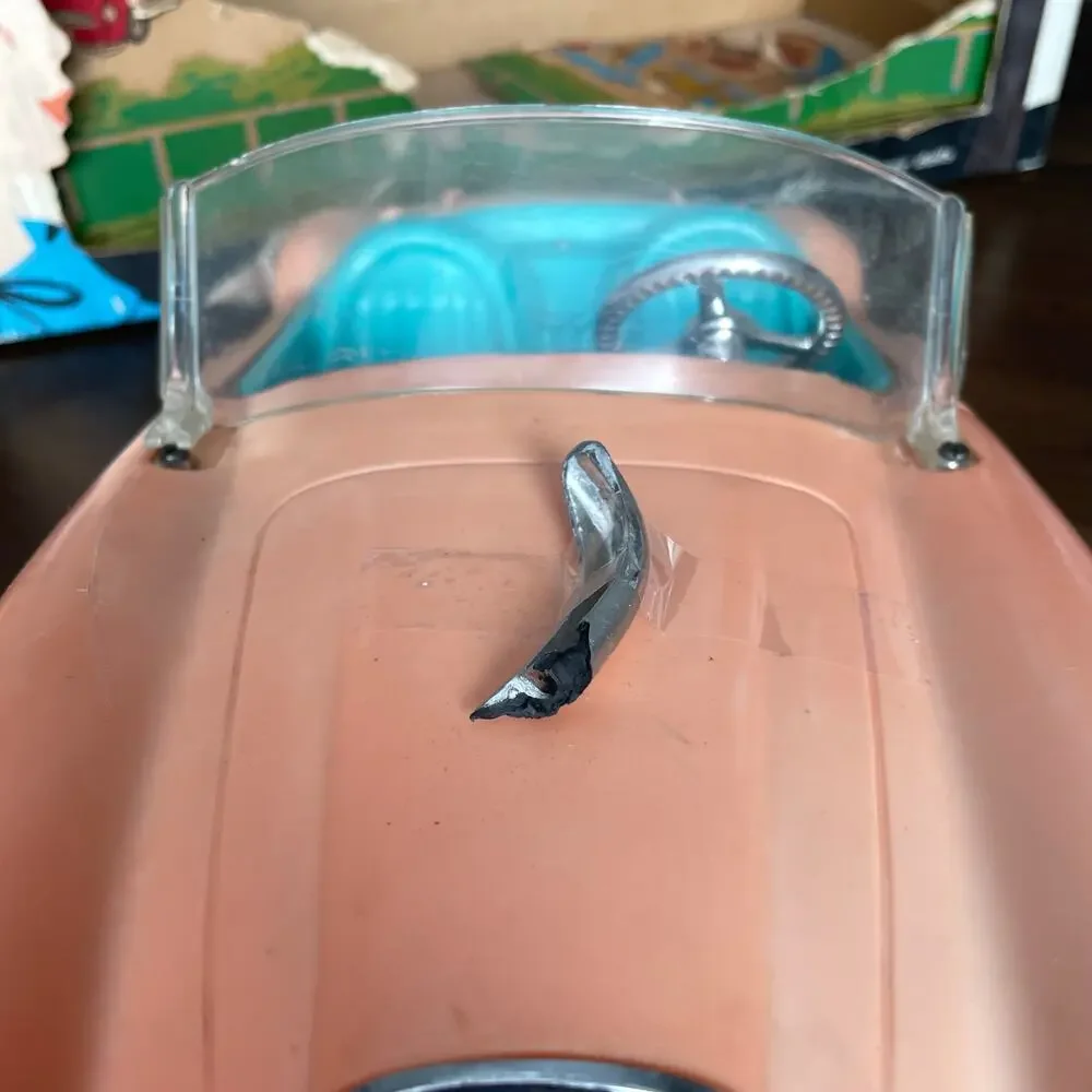 Vintage Barbie Austin Healey Convertible Sports Car 1962 w/ Box Irwin Toy FLAW